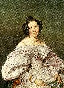 Ferdinand Georg Waldmuller portrait of a lady oil on canvas